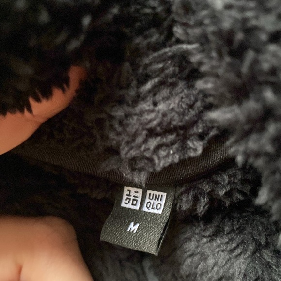Uniqlo Fluffy Yarn Fleece Full-Zip Jacket, Black, M - Picture 3 of 6